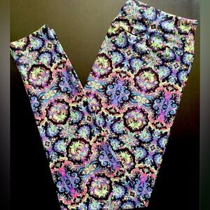 LuLaRoe OS Printed Neon Leggings *UNICORN* - Brand New